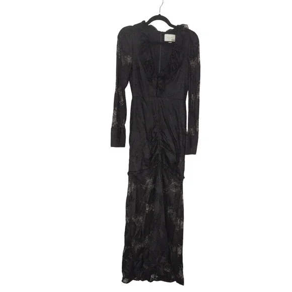 Revolve x ALEXIS‎ Lucasta Lace-Detailed Deep V Maxi Dress Small Whimsical Goth